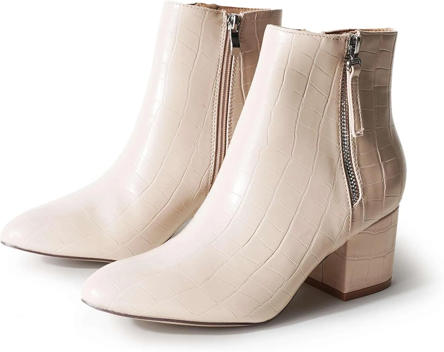 J. Adams Zuma Ankle Bootie  Closed Pointed Toe Low Block Heel Zip Up Boot