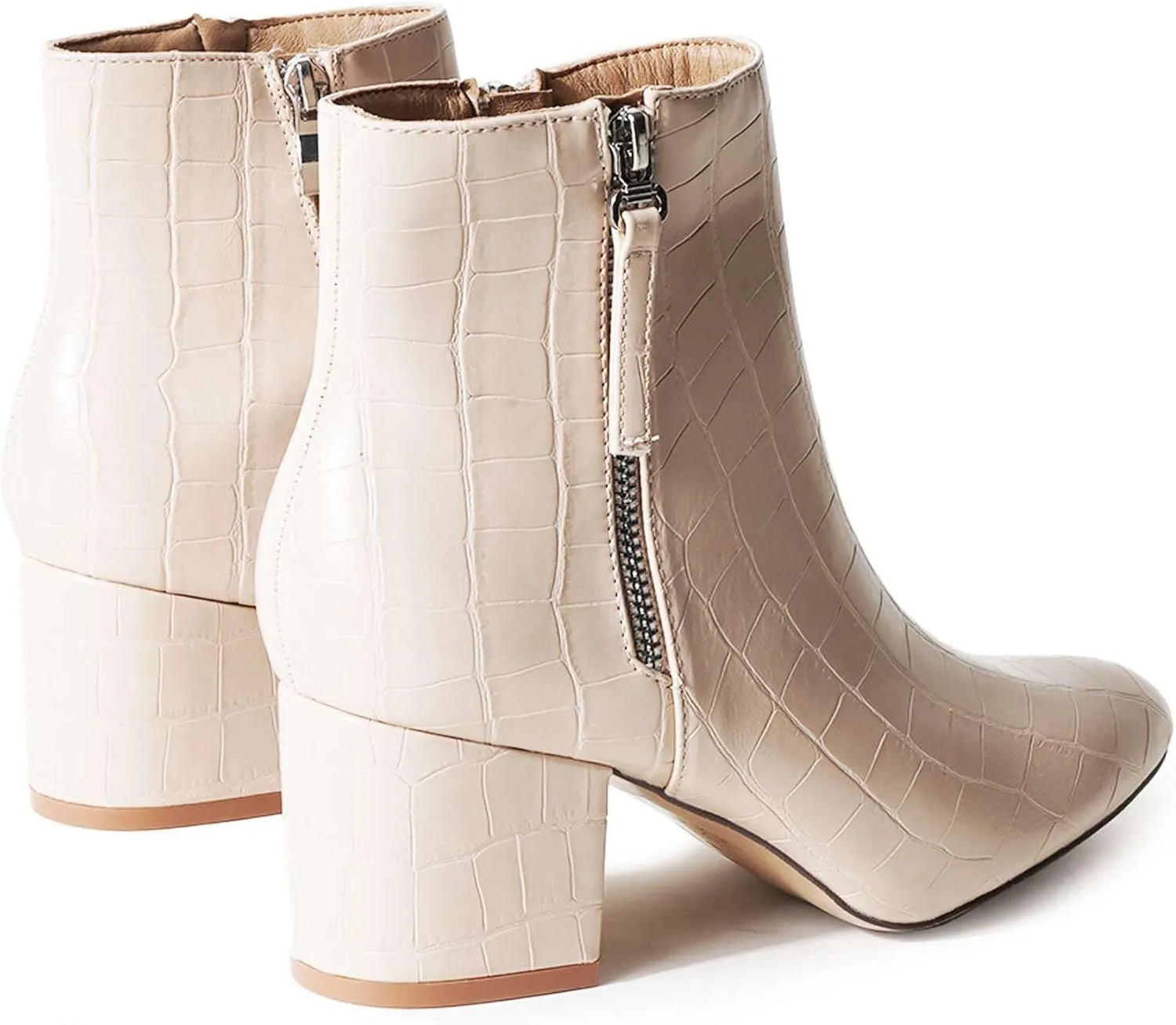 J. Adams Zuma Ankle Bootie  Closed Pointed Toe Low Block Heel Zip Up Boot