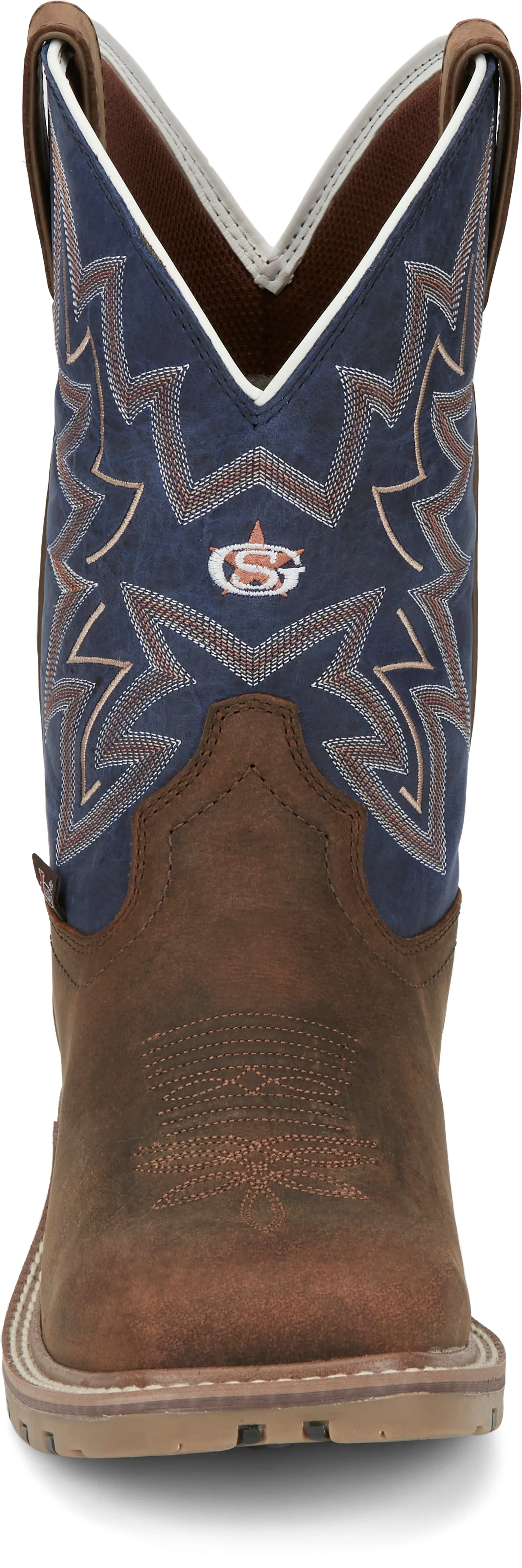 Justin Men's Dusty Cedar Brown Waterproof Western Work Boots GR9063