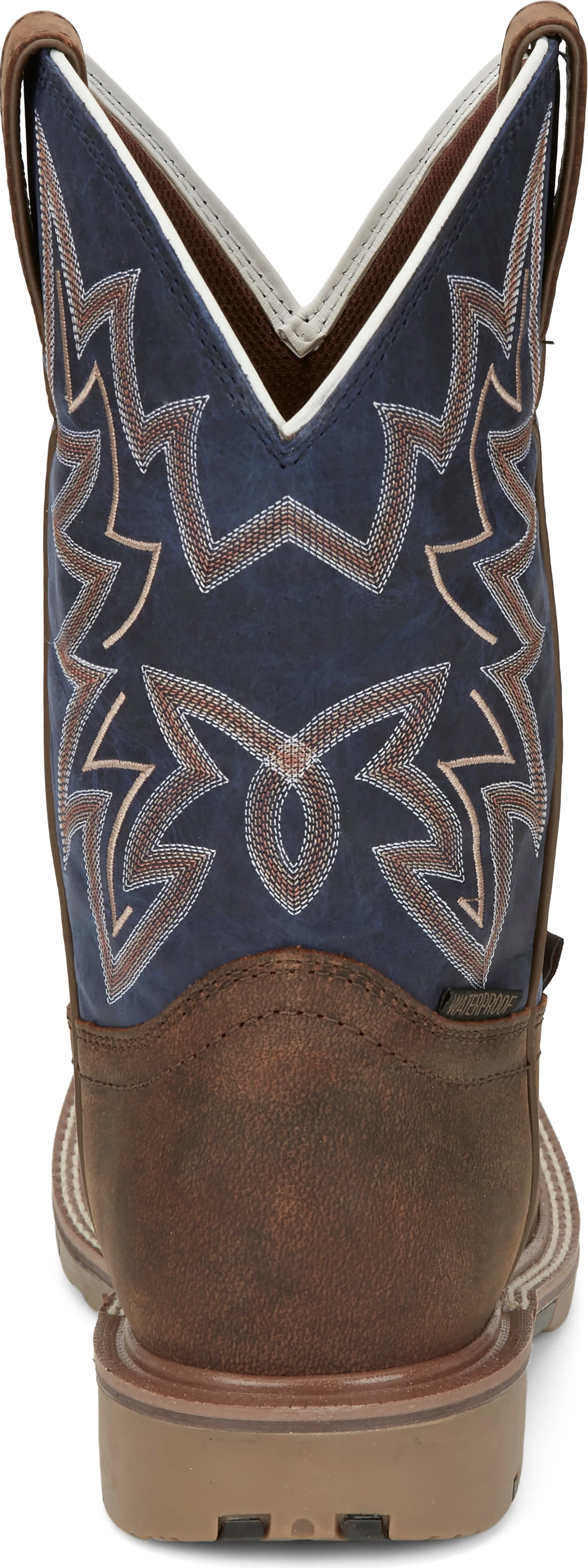 Justin Men's Dusty Cedar Brown Waterproof Western Work Boots GR9063