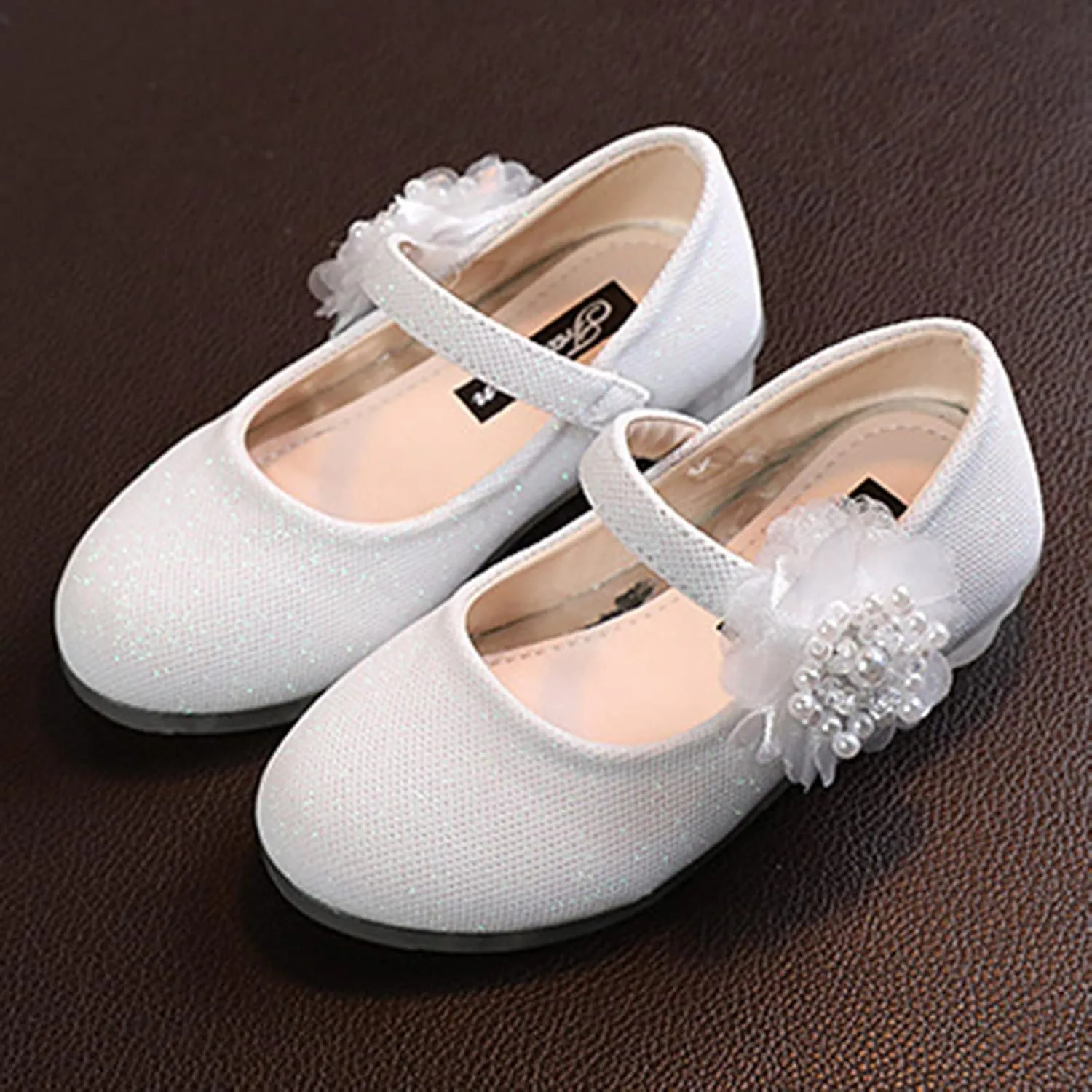 Kids Dress Shoes Girls Mary Jane Shoes Cute Flower Girls Casual Dress Shoes Kids Slip On Slip Shoe Girl Size
