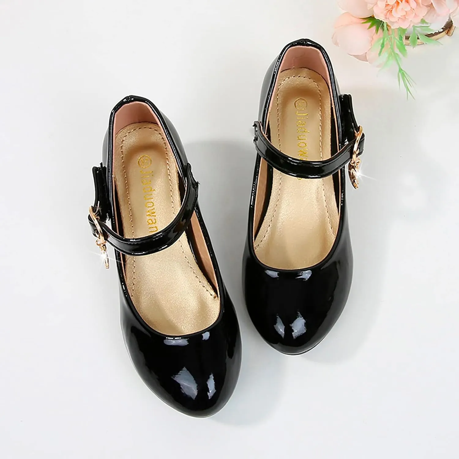 Low Heels Dress Shoes for Girls Mary Jane Flower Girl Shoes Princess Wedding Pary School Performance Shoes