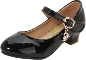 Low Heels Dress Shoes for Girls Mary Jane Flower Girl Shoes Princess Wedding Pary School Performance Shoes