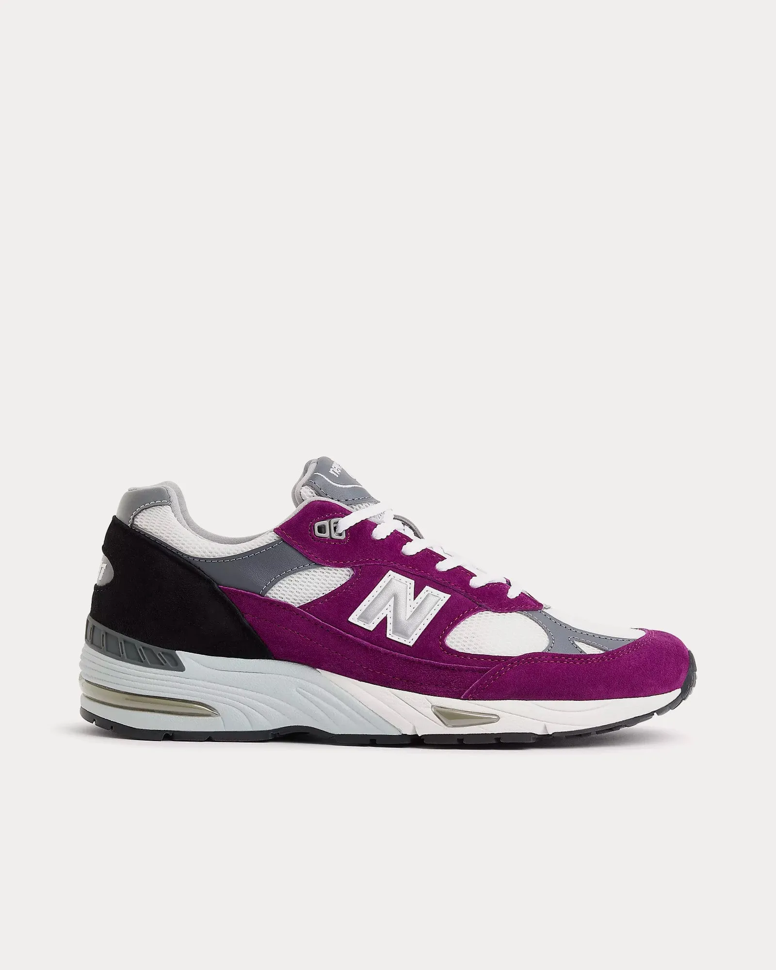 MADE in UK 991v1 Bright Renaissance Grape Juice / Alloy / Black Low Top Sneakers