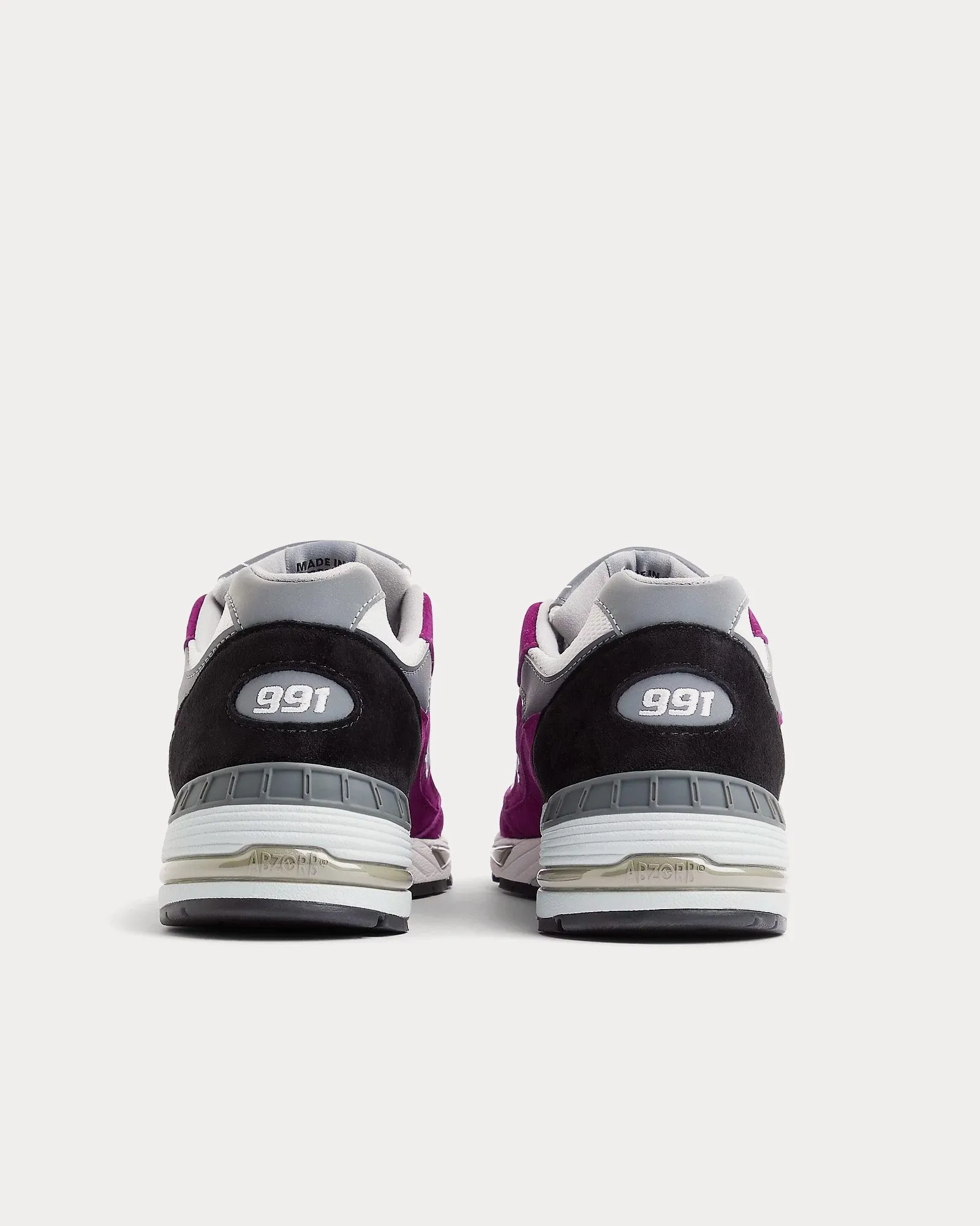 MADE in UK 991v1 Bright Renaissance Grape Juice / Alloy / Black Low Top Sneakers