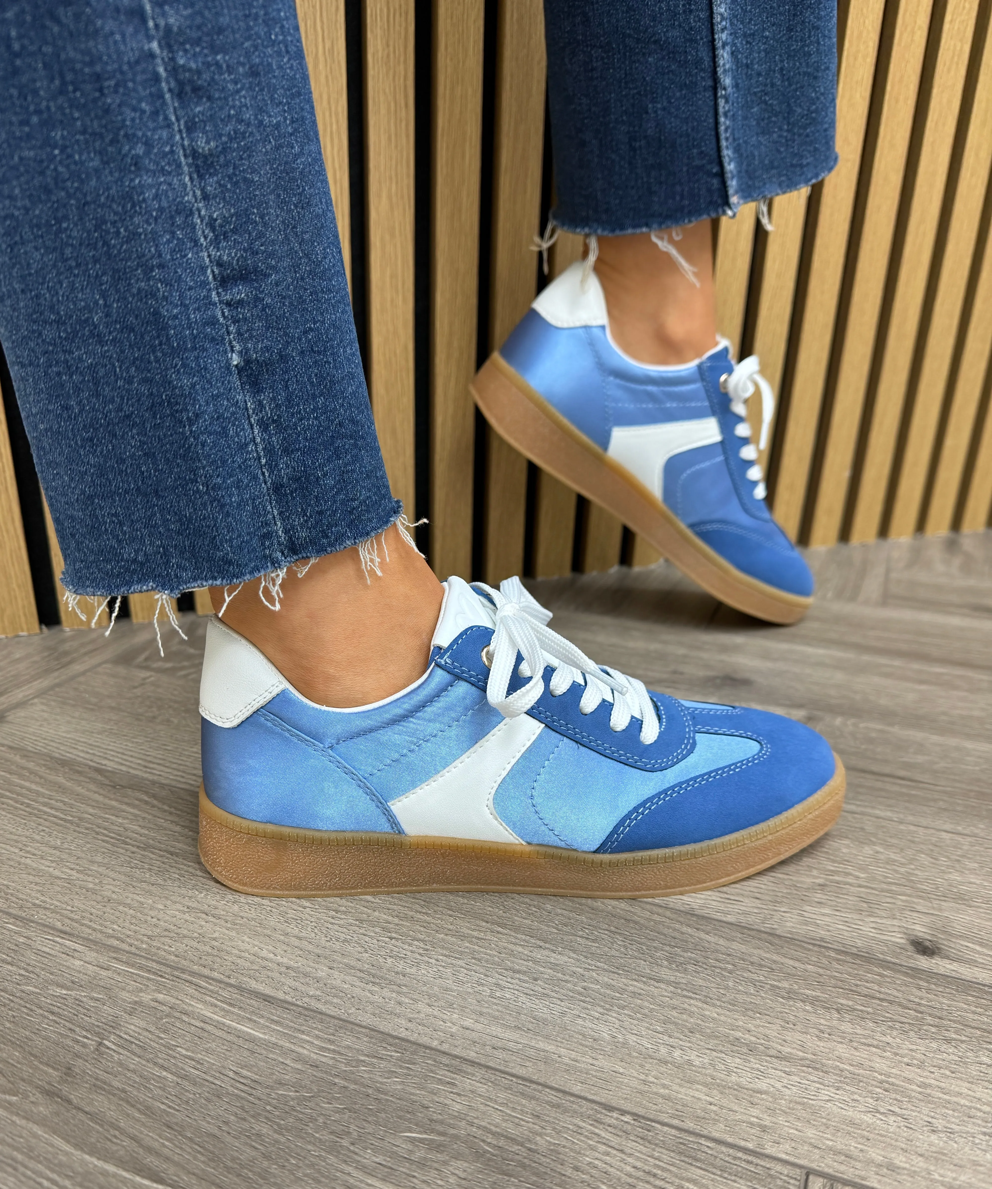 Marco Tozzi (SS25) Gum Sole Lace Up Trainer 23741 - Navy Comb (MT2)