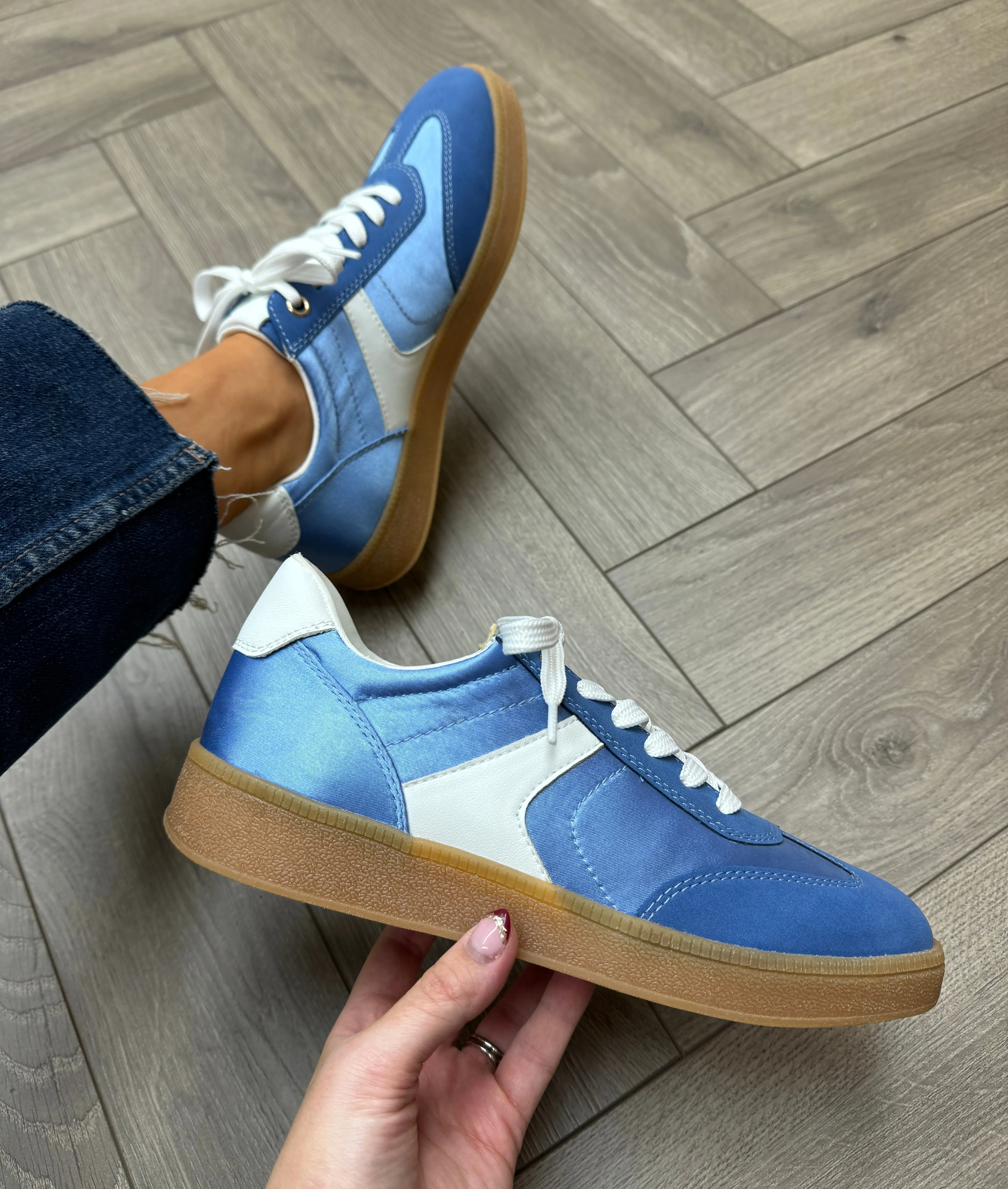 Marco Tozzi (SS25) Gum Sole Lace Up Trainer 23741 - Navy Comb (MT2)
