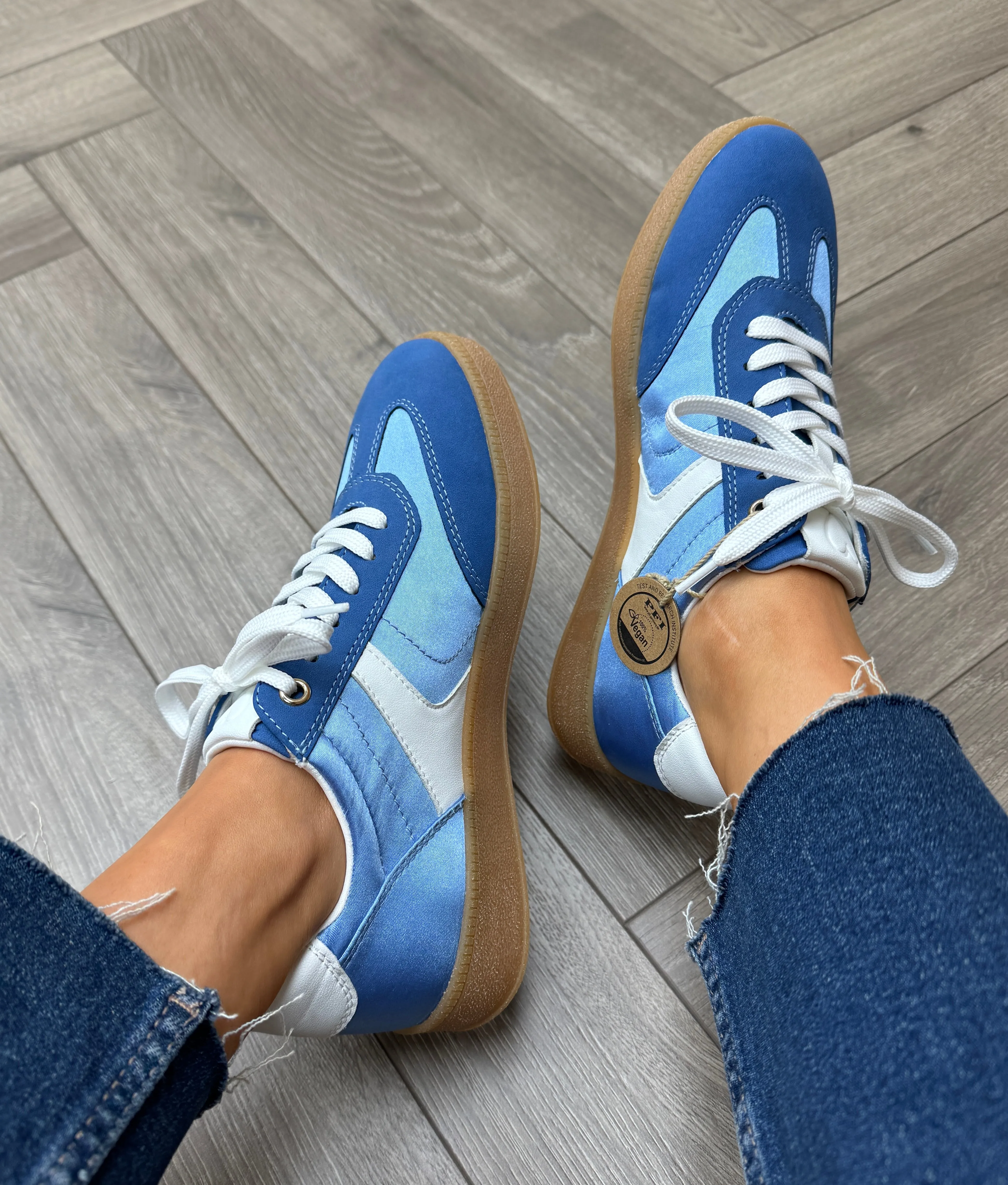 Marco Tozzi (SS25) Gum Sole Lace Up Trainer 23741 - Navy Comb (MT2)