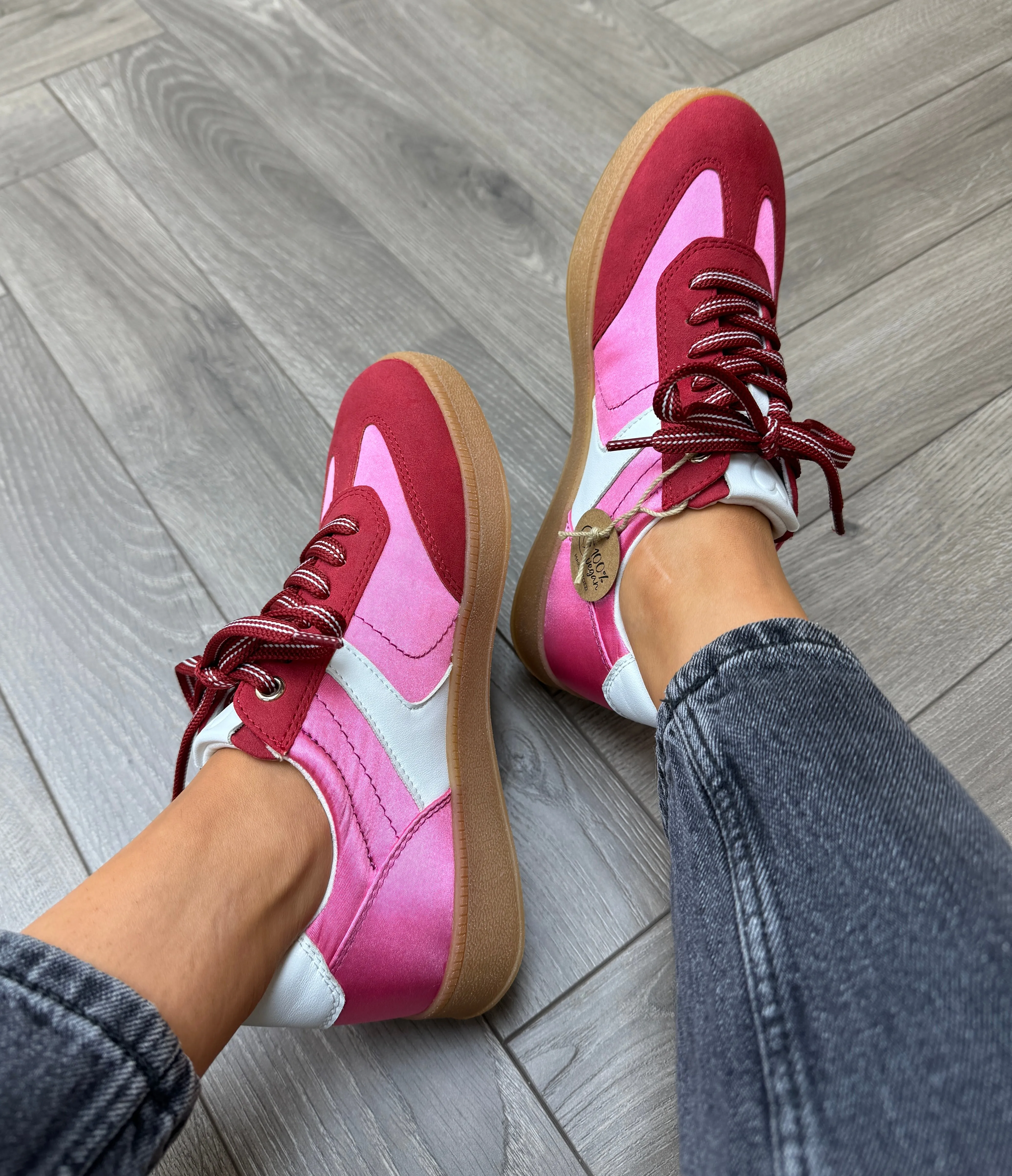 Marco Tozzi (SS25) Gum Sole Lace Up Trainer 23741 - Raspberry Comb (MT1)