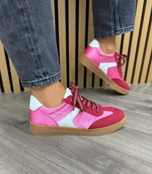 Marco Tozzi (SS25) Gum Sole Lace Up Trainer 23741 - Raspberry Comb (MT1)