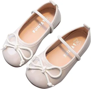 Mary Jane Flat Shoes for Little Girls Toddler Kids Dress Ballet Shoes Non Slip Soft Sole Robe Princess Shoes