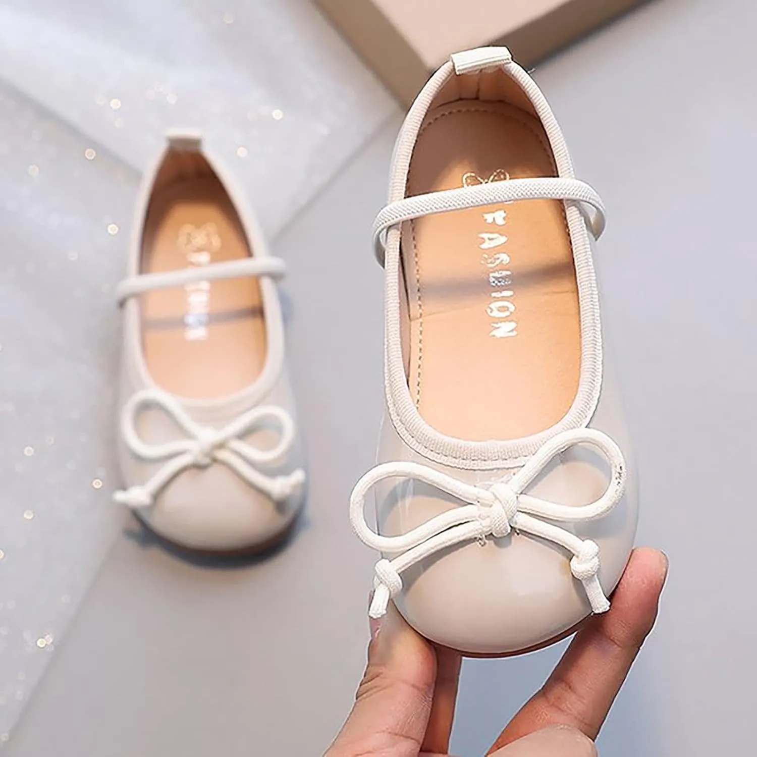 Mary Jane Flat Shoes for Little Girls Toddler Kids Dress Ballet Shoes Non Slip Soft Sole Robe Princess Shoes