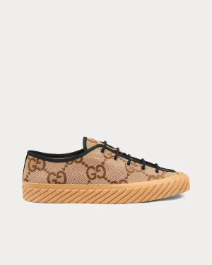 Maxi GG Canvas Camel / Ebony Low Top Sneakers
