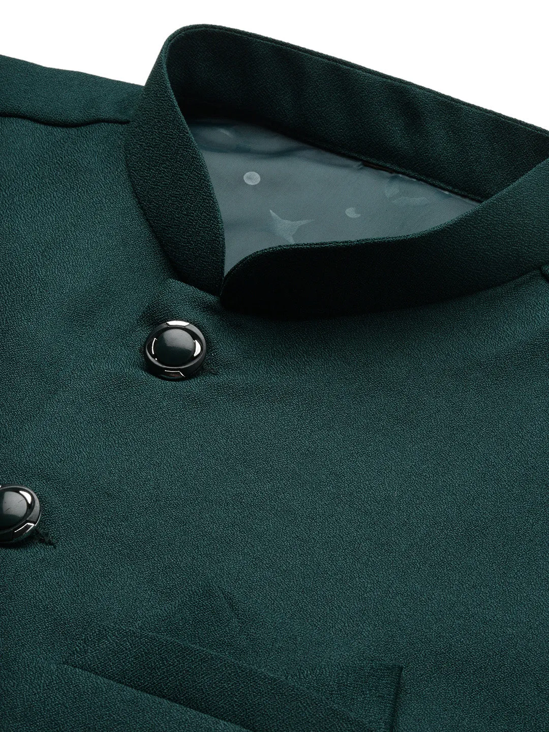 Men Green Slim-Fit Nehru Jacket