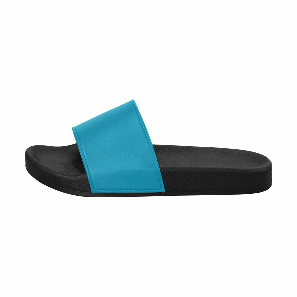 Mens Slide Sandals - Blue Green Flip Flops by inQue.Style
