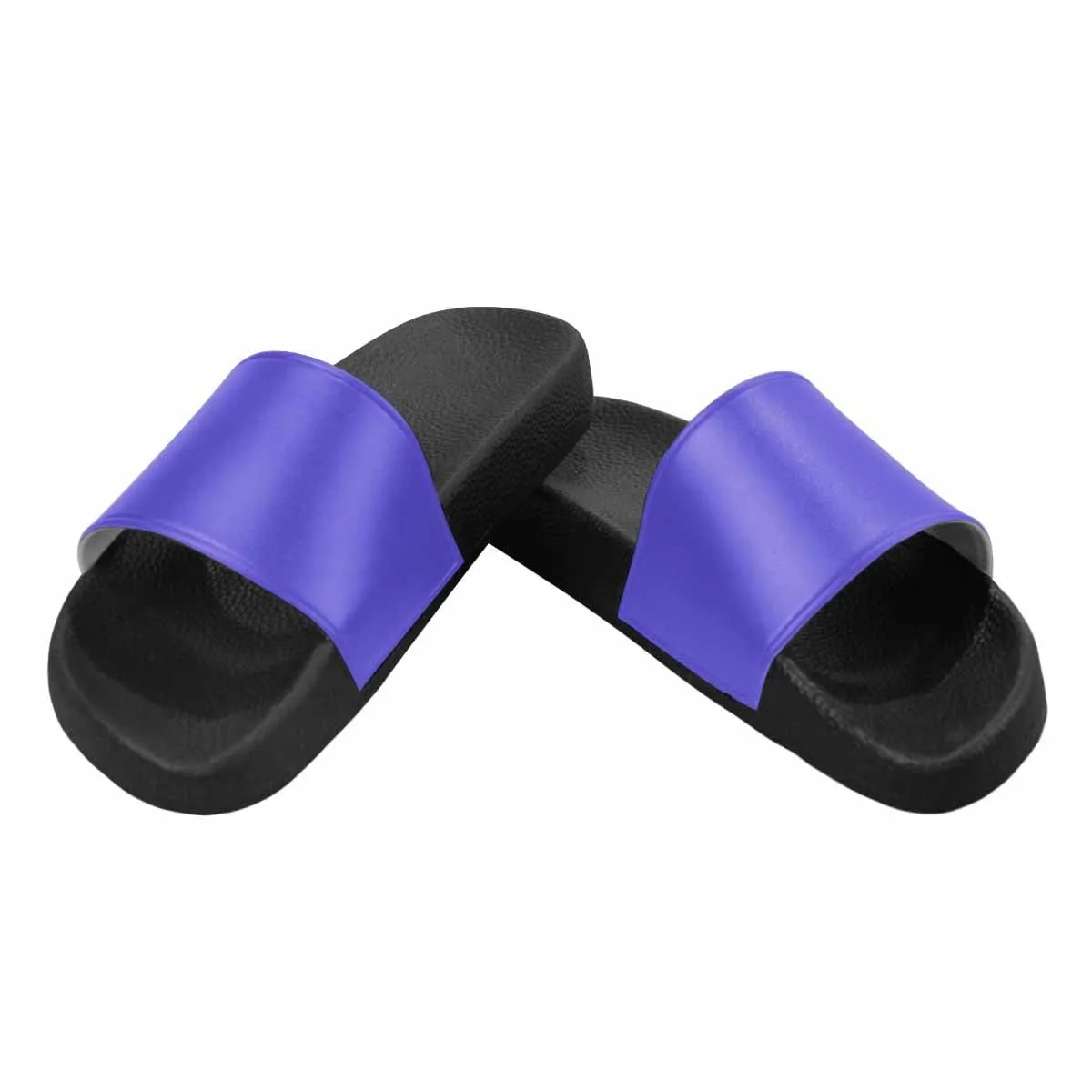 Mens Slide Sandals - Blue Iris Flip Flops by inQue.Style