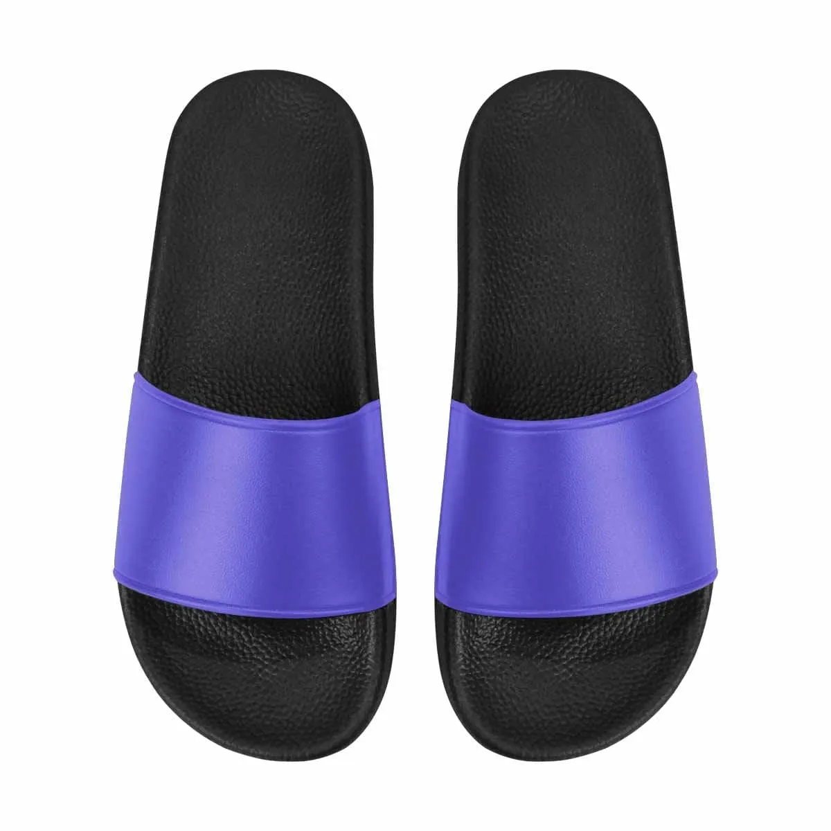 Mens Slide Sandals - Blue Iris Flip Flops by inQue.Style