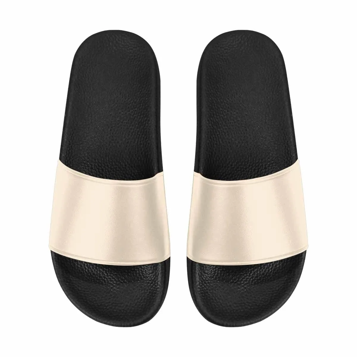 Mens Slide Sandals - Champagne Brown Flip Flops by inQue.Style
