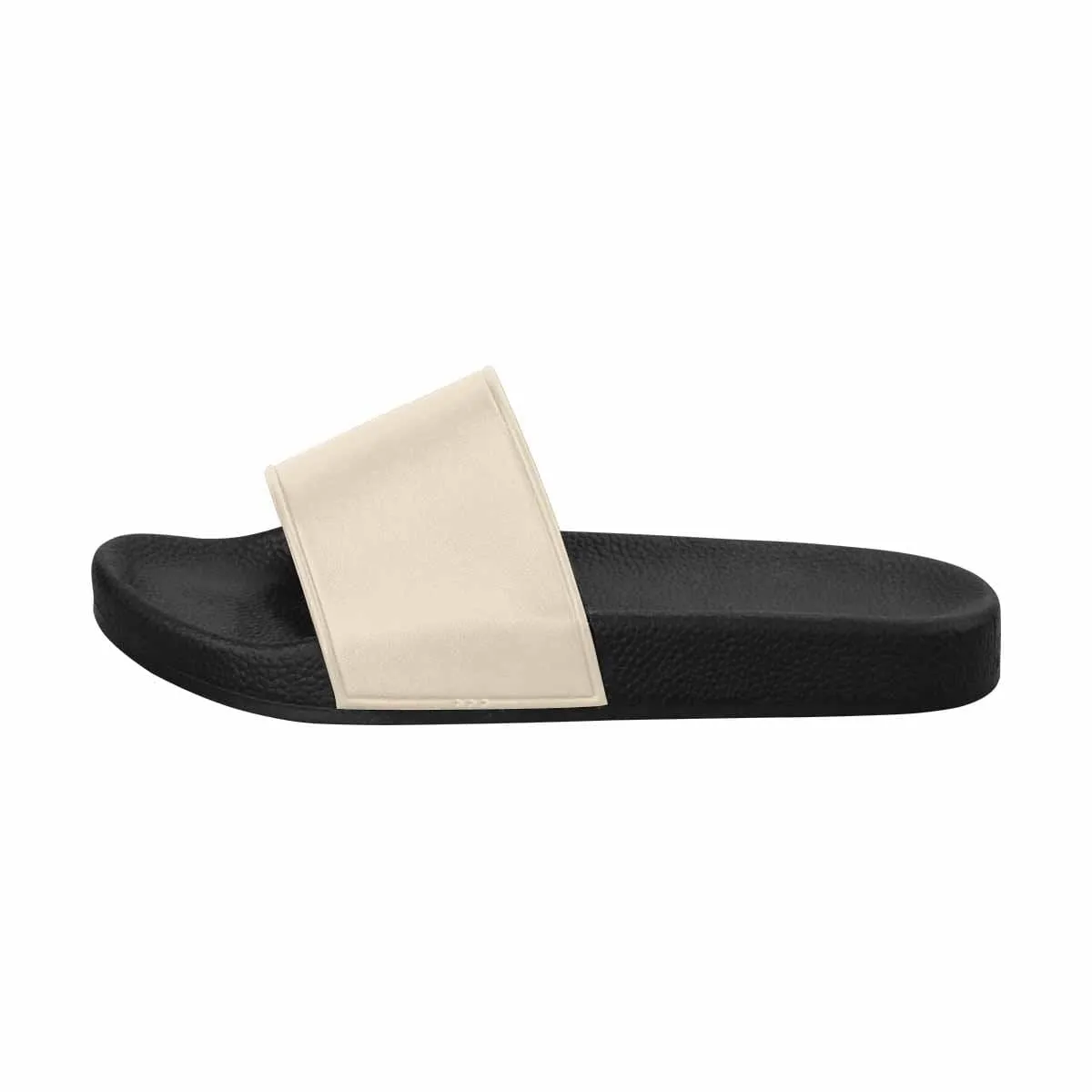 Mens Slide Sandals - Champagne Brown Flip Flops by inQue.Style