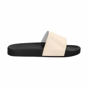 Mens Slide Sandals - Champagne Brown Flip Flops by inQue.Style