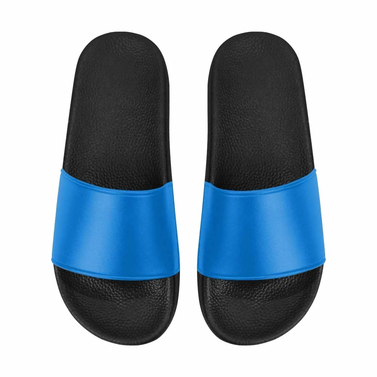 Mens Slide Sandals - Grotto Blue Flip Flops by inQue.Style