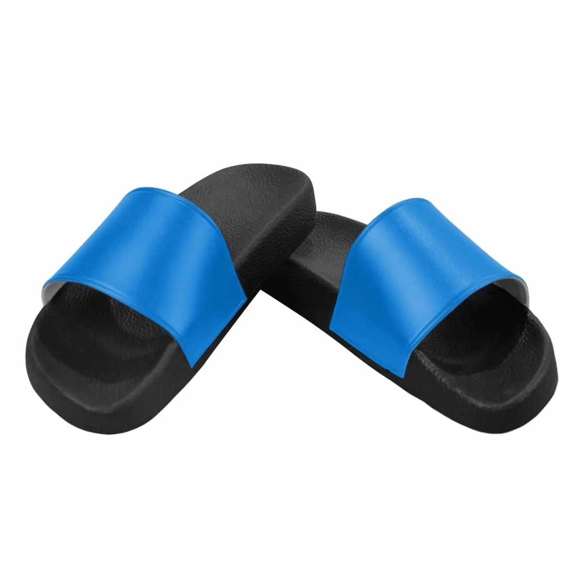 Mens Slide Sandals - Grotto Blue Flip Flops by inQue.Style