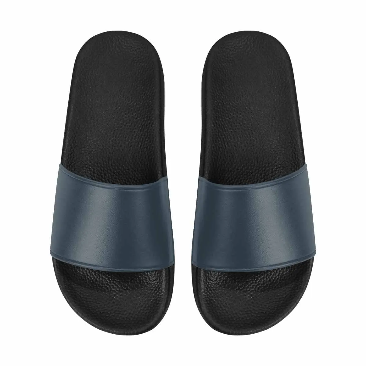 Mens Slide Sandals - Navy Blue Flip Flops by inQue.Style