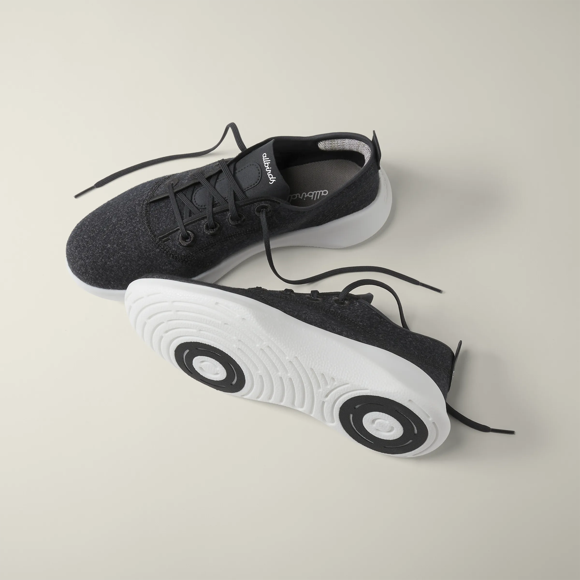 Men's SuperLight Wool Runners - Natural Black (Blizzard Sole)