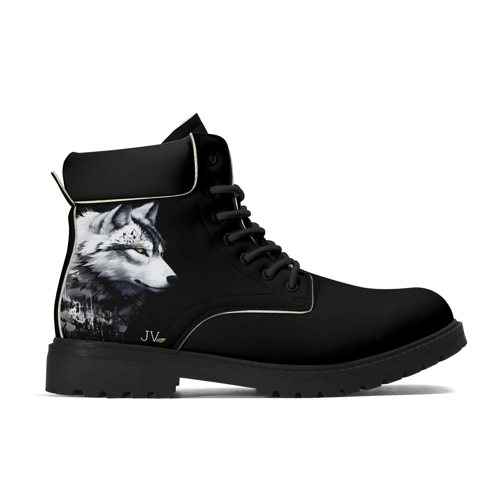 Mens Upgraded Black Outsole Leather All Season Boots