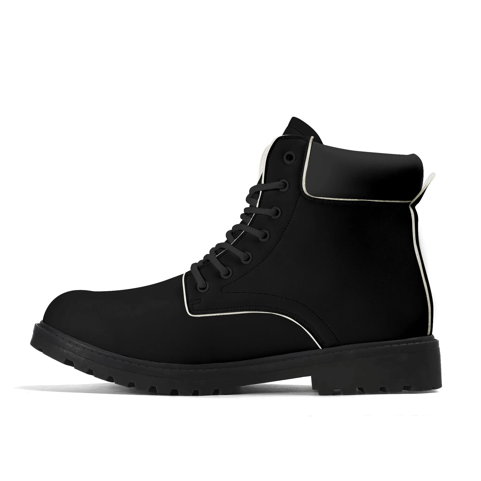 Mens Upgraded Black Outsole Leather All Season Boots