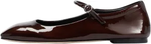 miss left Women's Adorable Closed Square Toe Mary Jane Flats Adjustable Strap Buckle Ballet Flat Comfort Dance Ballroom Shoes Size 4-16 US