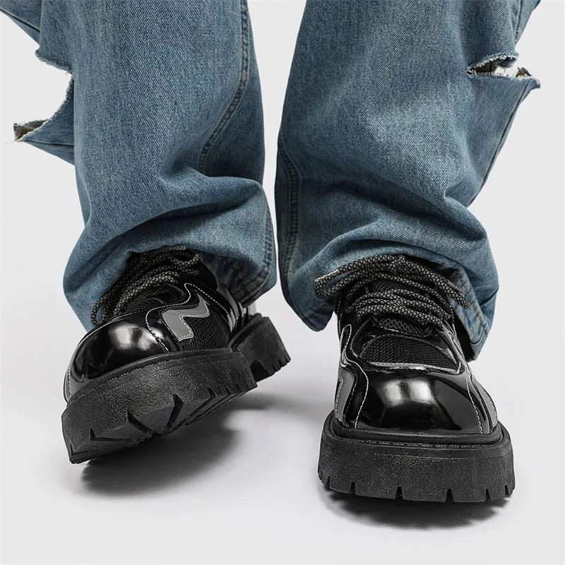 MLB LTHR-17 Reflective Chunky Boots