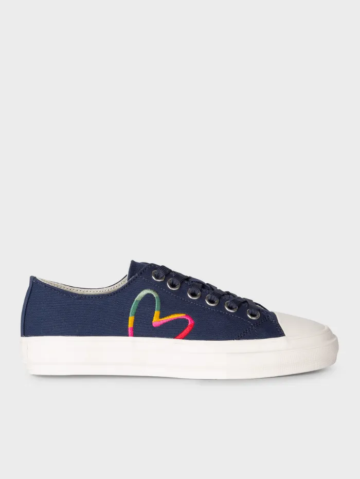 Paul Smith T Navy Canvas 'Kinsey' Trainers W1S-KIN08-GCVS-49