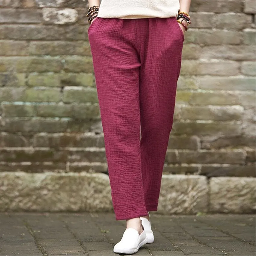 Plus Size Linen Pants