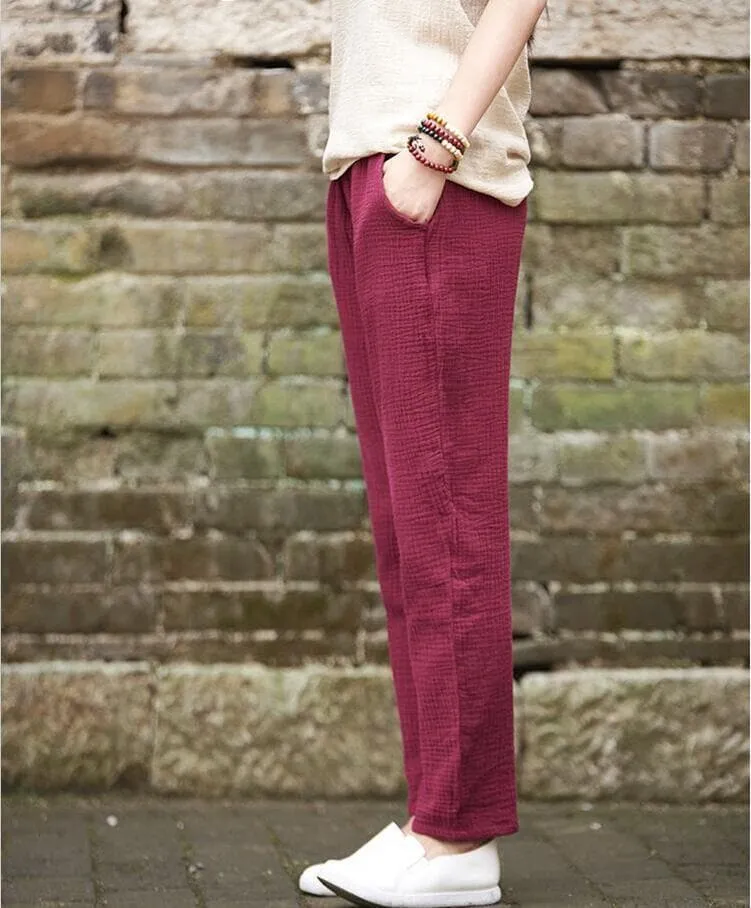 Plus Size Linen Pants