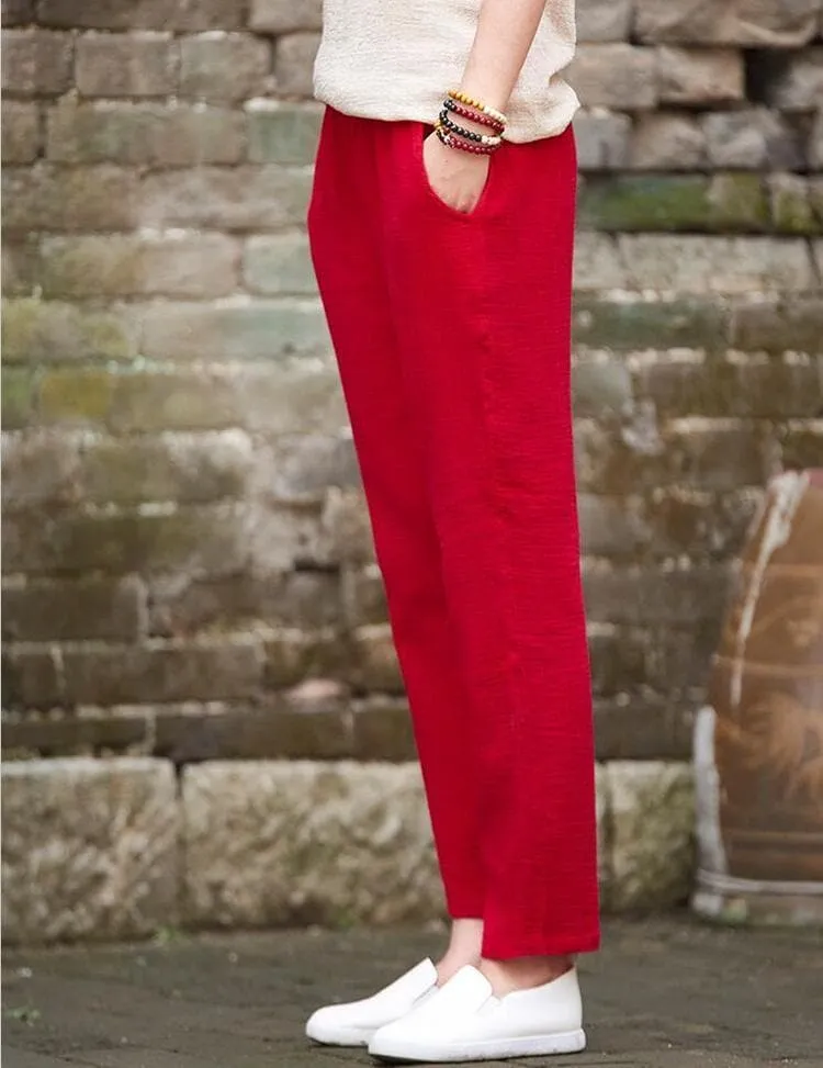 Plus Size Linen Pants