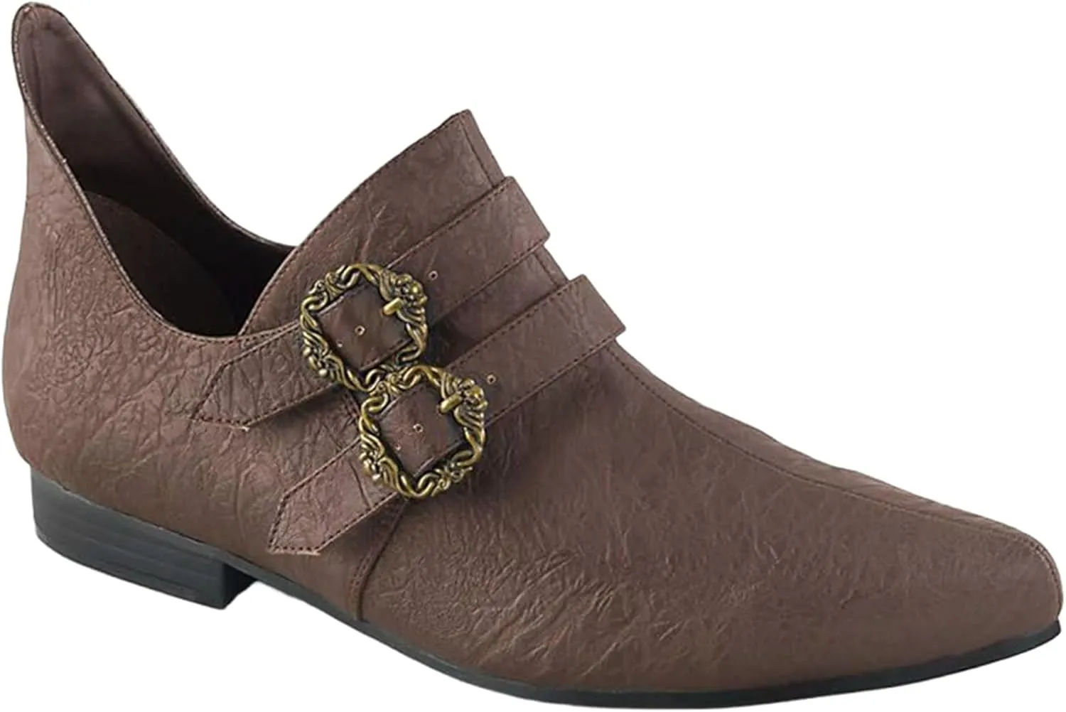 Retro Medieval Renaissance European Palace Buckle Shoes Prince Colonial Dancing Jazz Shoes Halloween Cosplay for Men
