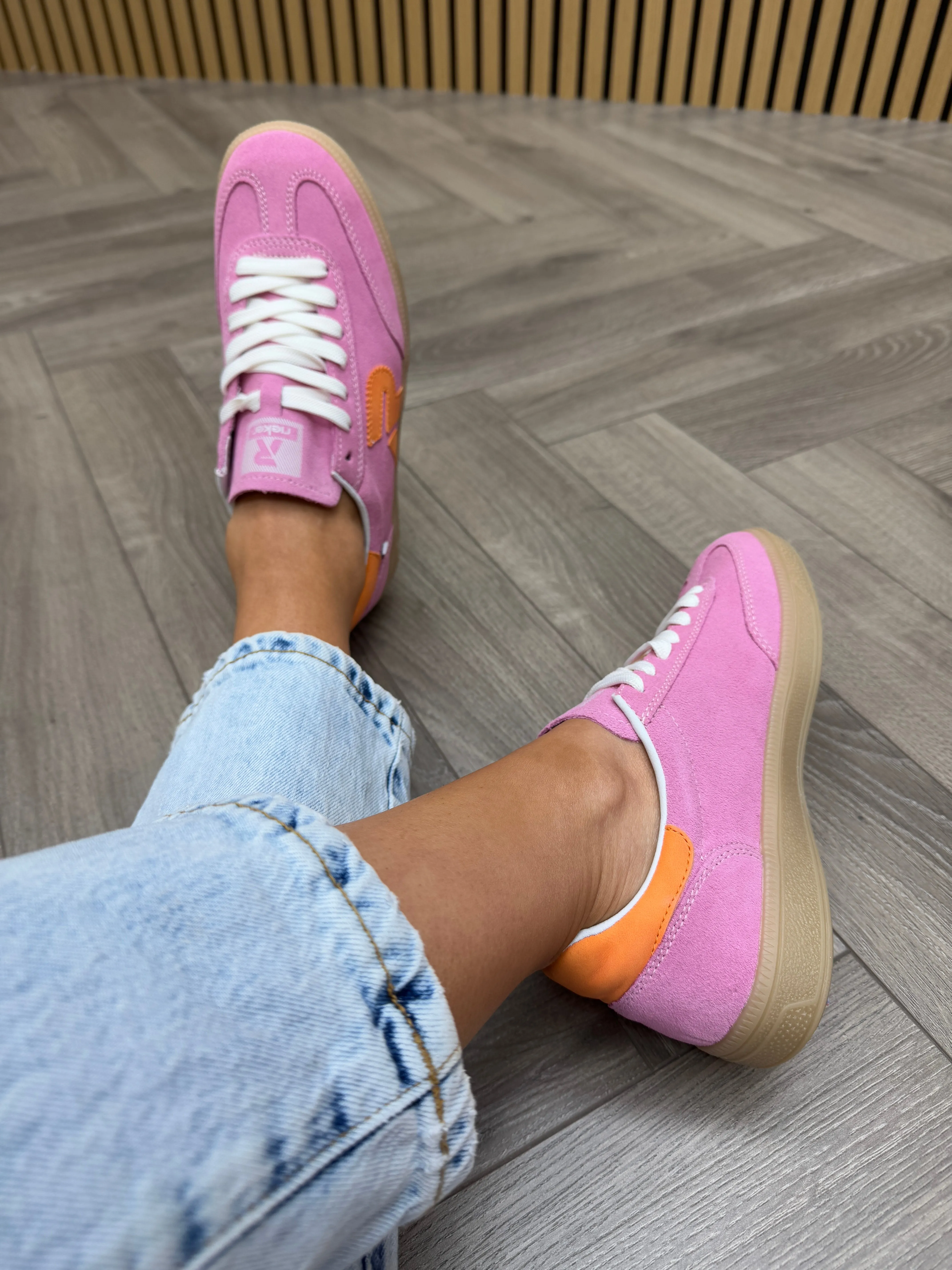 Rieker (SS25) Lace Up Trainer With Gum Sole W2200-31 - Rosa/Pink (R36)