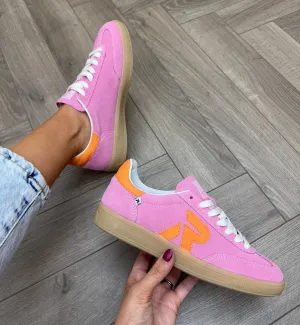 Rieker (SS25) Lace Up Trainer With Gum Sole W2200-31 - Rosa/Pink (R36)
