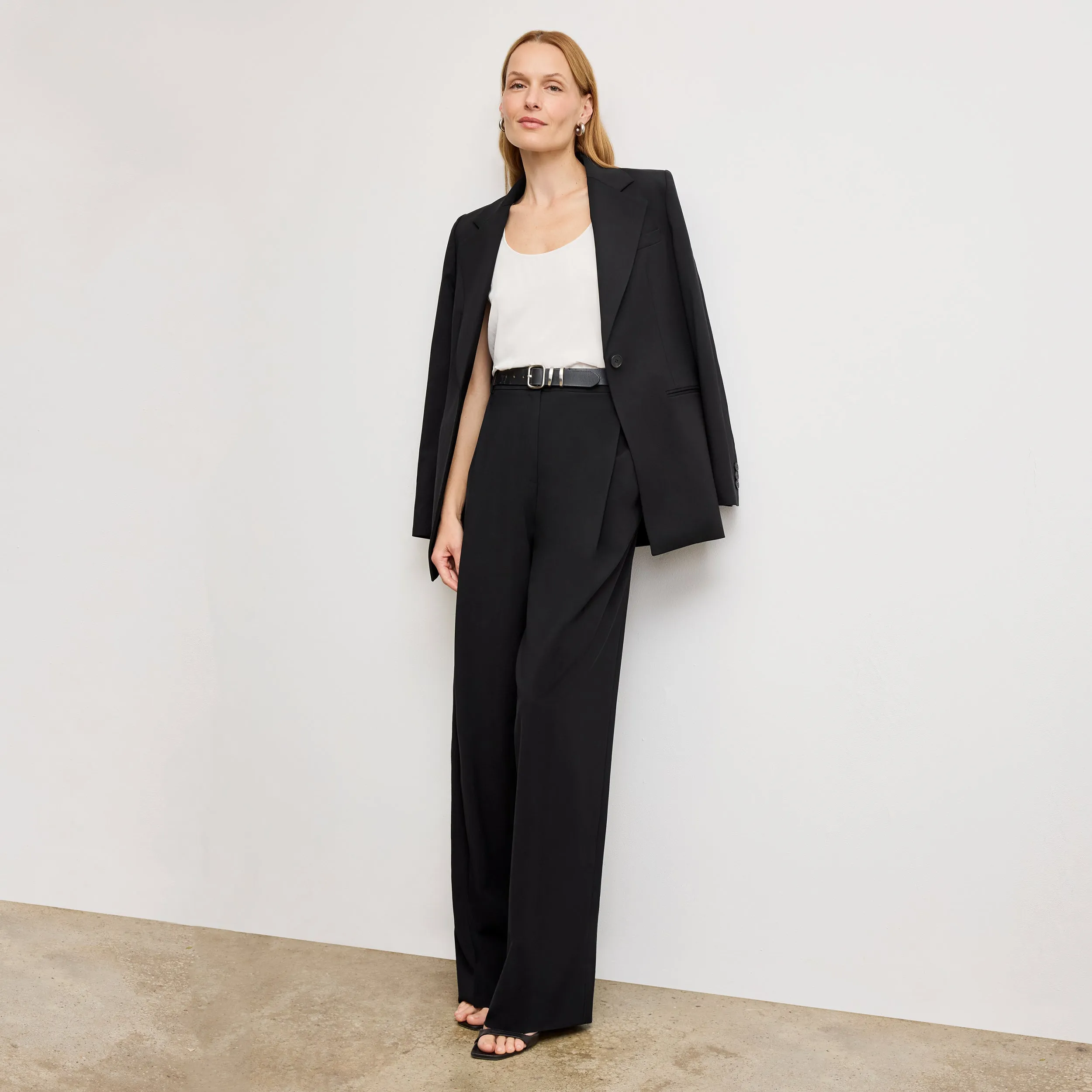 Rossi Executive Blazer - Washable Wool Twill :: Black