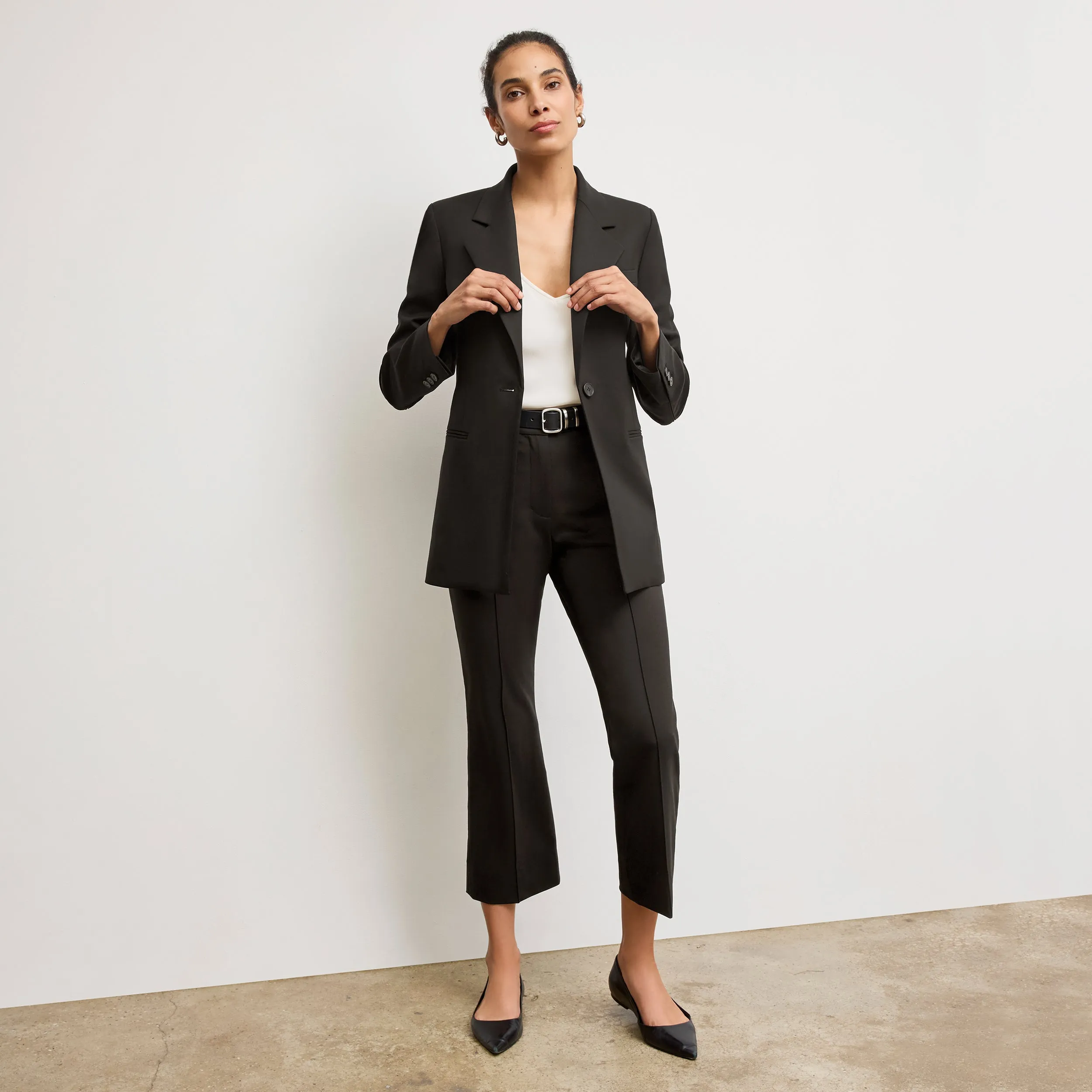 Rossi Executive Blazer - Washable Wool Twill :: Black