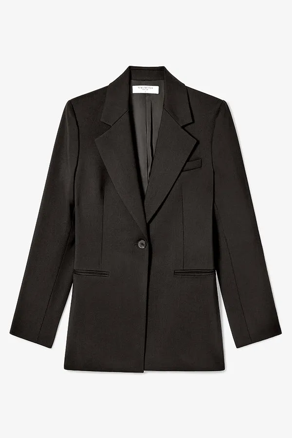 Rossi Executive Blazer - Washable Wool Twill :: Black