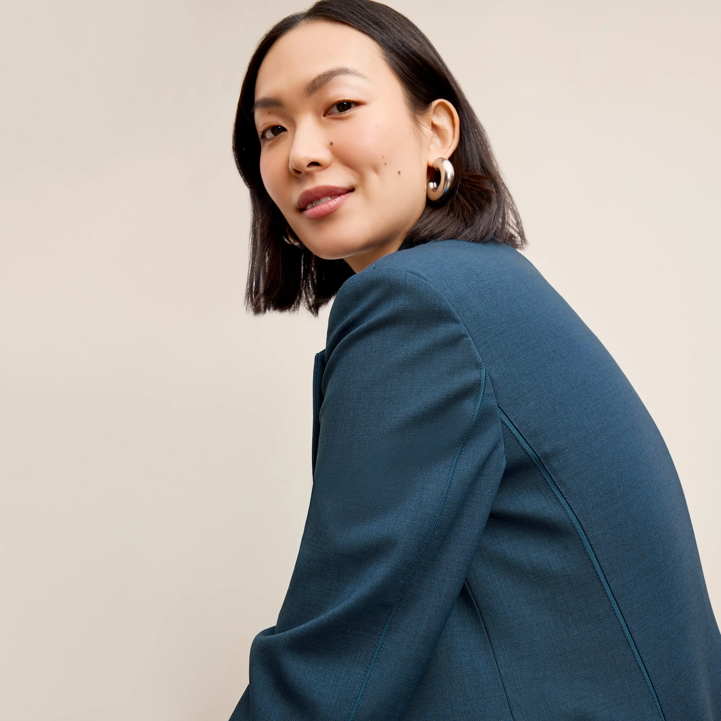 Rossi Executive Blazer - Wool Twill :: Bluebell