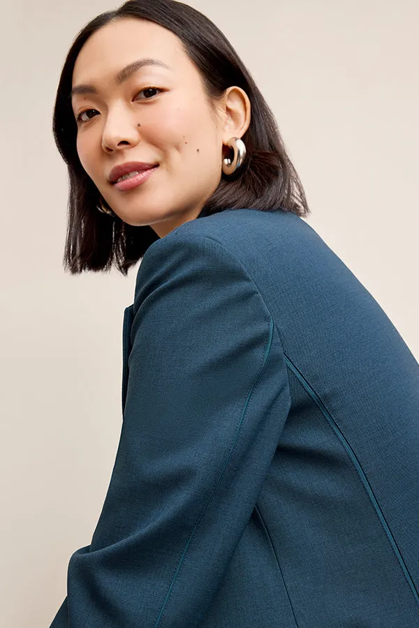 Rossi Executive Blazer - Wool Twill :: Bluebell
