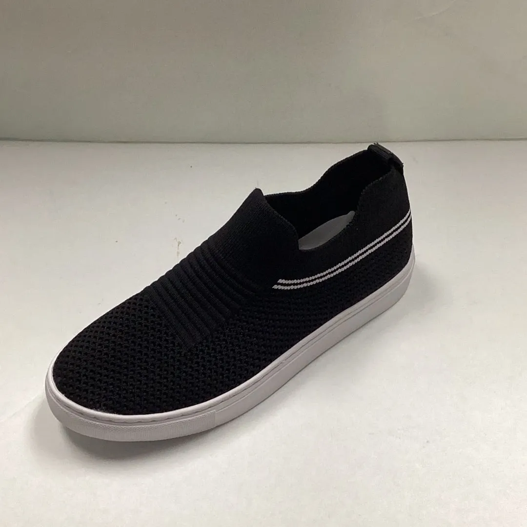 SALE SP24 Venettini Aster Ankle Trimmed Black Knitted Sock Sneaker