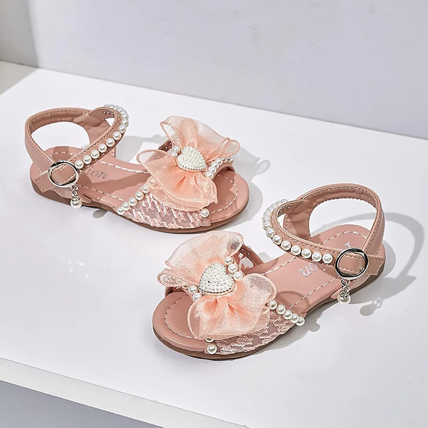 sfdgfhyf Little Kid Nonslip Sneakers Girls Sandals Kids Open Toe Ankle Strap Dress Shoes Wedding Party For Toddler Kids