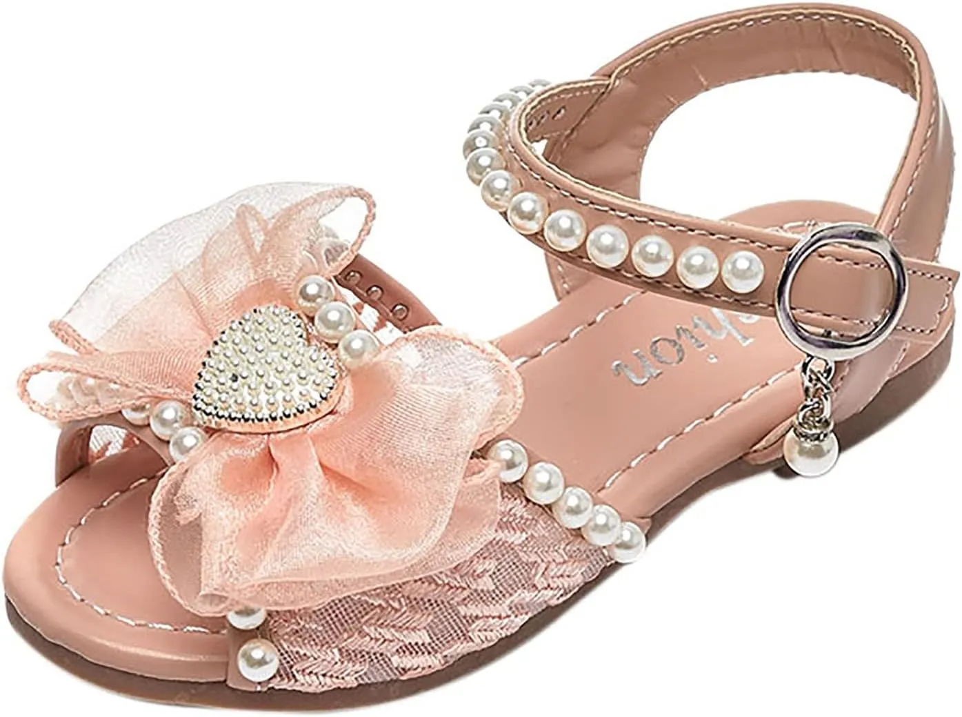 sfdgfhyf Little Kid Nonslip Sneakers Girls Sandals Kids Open Toe Ankle Strap Dress Shoes Wedding Party For Toddler Kids