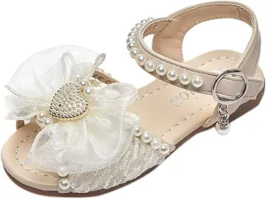 sfdgfhyf Little Kid Nonslip Sneakers Girls Sandals Kids Open Toe Ankle Strap Dress Shoes Wedding Party For Toddler Kids