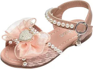 sfdgfhyf Little Kid Nonslip Sneakers Girls Sandals Kids Open Toe Ankle Strap Dress Shoes Wedding Party For Toddler Kids