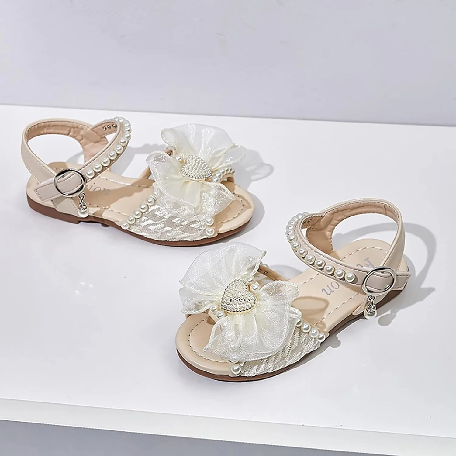 sfdgfhyf Little Kid Nonslip Sneakers Girls Sandals Kids Open Toe Ankle Strap Dress Shoes Wedding Party For Toddler Kids